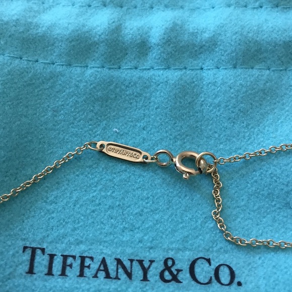 -SOLD- Tiffany T Mini Smile 18K Gold Necklace - Picture 5 of 7